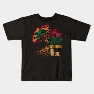 Honoring The Past Inspiring The Future Black History Month Kids T-Shirt